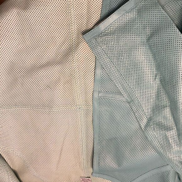 J’Envie New York perforated blue 100% leather jacket - Picture 2 of 7